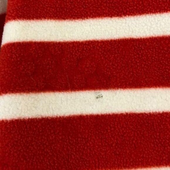 OshKosh Girls Red & White Striped Fleece Pullover Size 12 - Picture 4 of 6